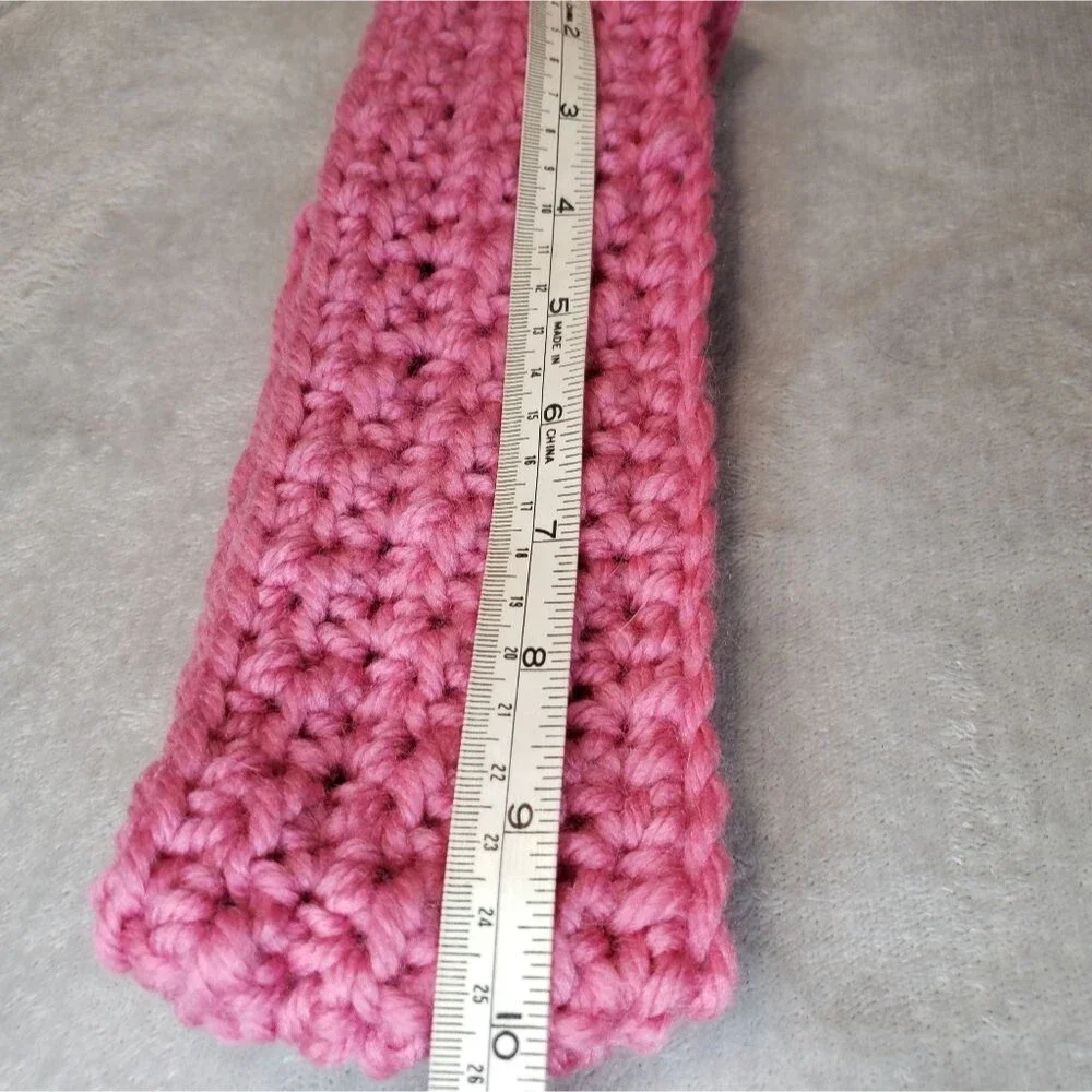 Crochet Headband, Pink, ear warmer